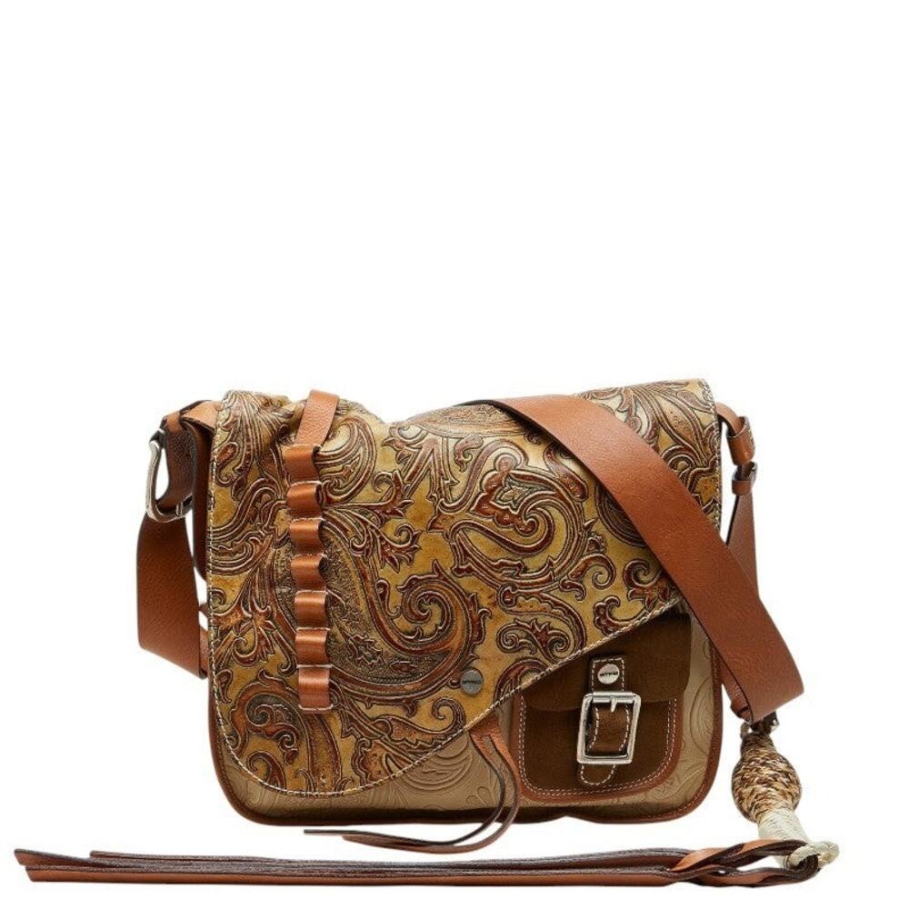 Etro Western Paisley Flap Shoulder Bag Multicolor